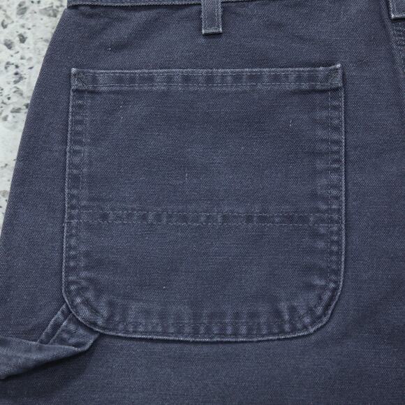 RARE Vintage Carhartt B25 PTB Petrol Blue - Grey Carpenter Shorts 31x8.15 - Picture 3 of 14